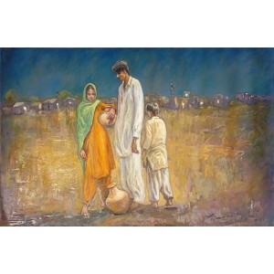 Arsalan Naqvi, 24 x 36 Inch, Oil on Canvas, Figurative Painting, AC-ARN-195